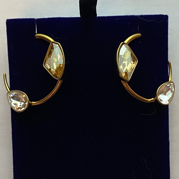 Swarovski Atelier Gold Hoops - Picture 3 of 7